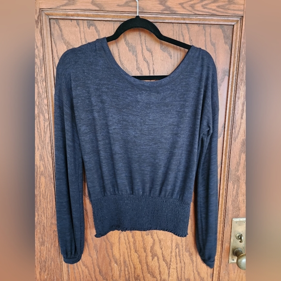 Abercrombie & Fitch Navy Blue Long Sleeve Top - Picture 1 of 3